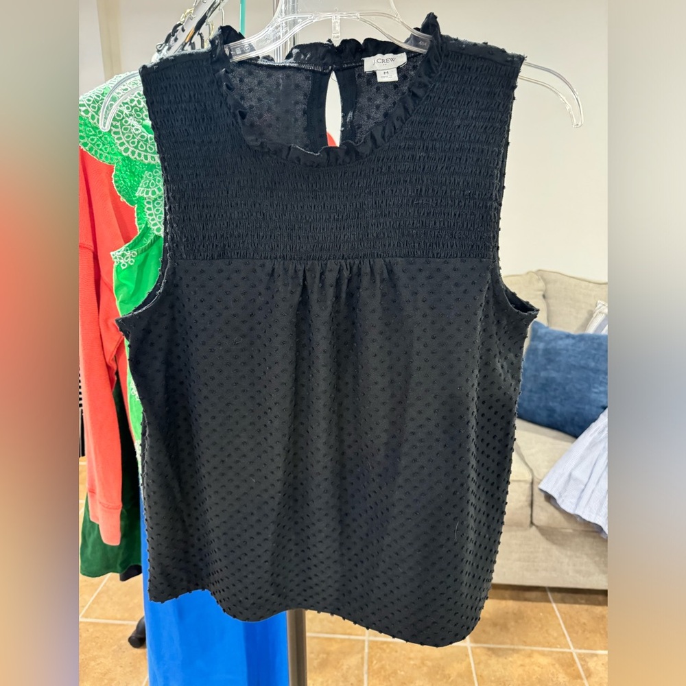 J. Crew Swiss dot sleeveless shirt